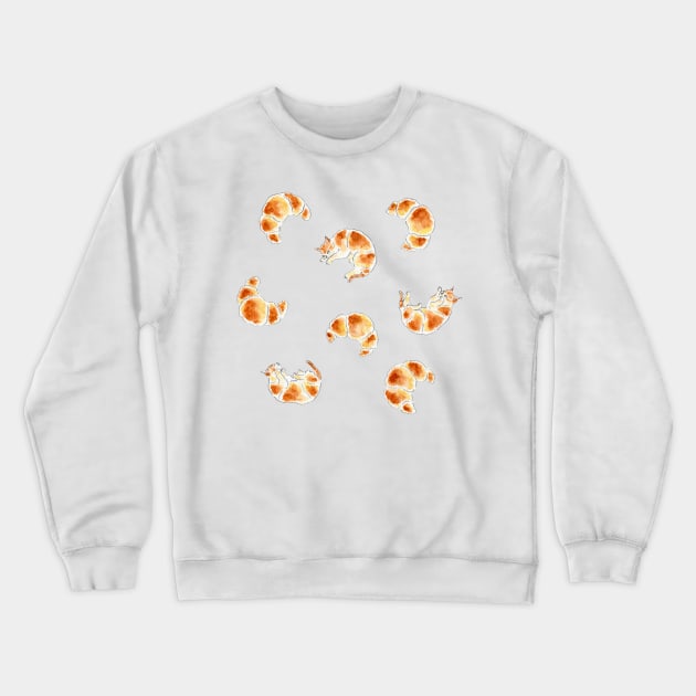 Croissant Kittens Crewneck Sweatshirt by TOCOROCOMUGI